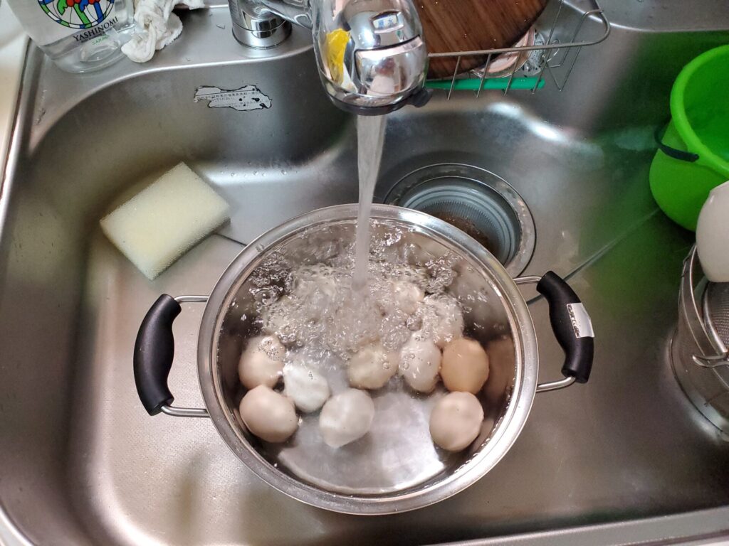 煮卵　冷やし